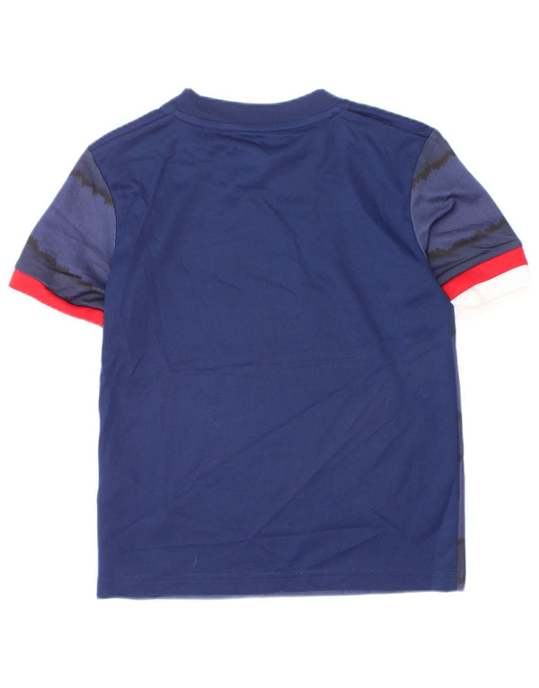 Camiseta Adidas Menino Aeroready Top 5-6 Anos Azul Marinho Listrado Poliéster