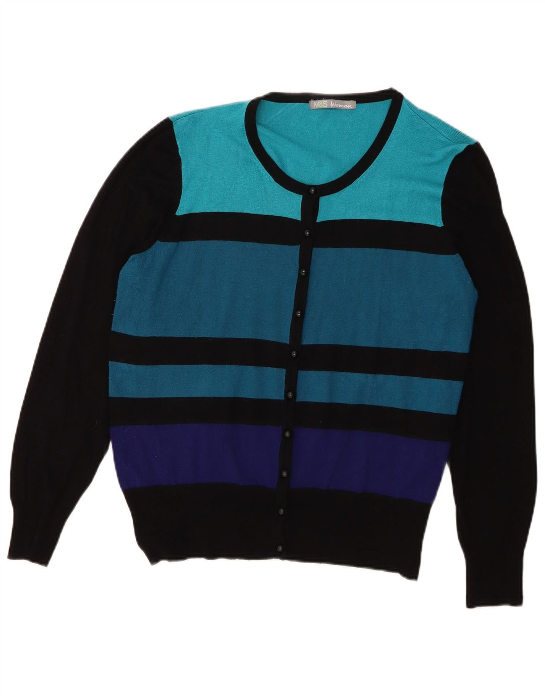 Suéter cardigã feminino Marks & Spencer UK 16 grande multicolorido