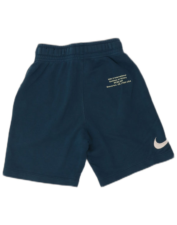 Shorts esportivos gráficos NIKE para meninos 8-9 anos pequeno azul algodão
