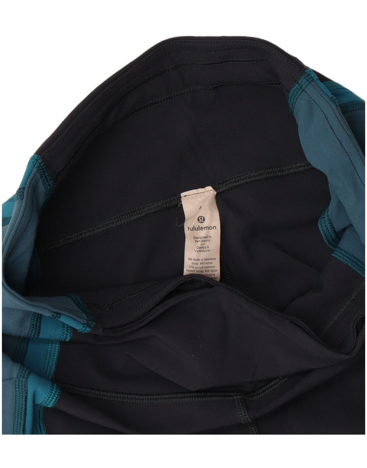 Lululemon Leggings feminino US 4 pequeno azul colorblock nylon