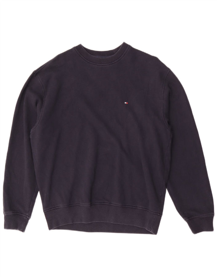 Tommy Hilfiger moletom masculino jumper pequeno algodão azul marinho