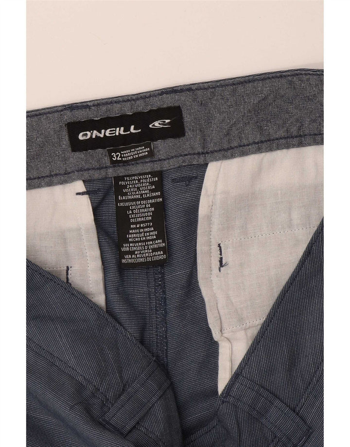 O'Neill Mens Chino Shorts W32 Poliéster manchado azul médio