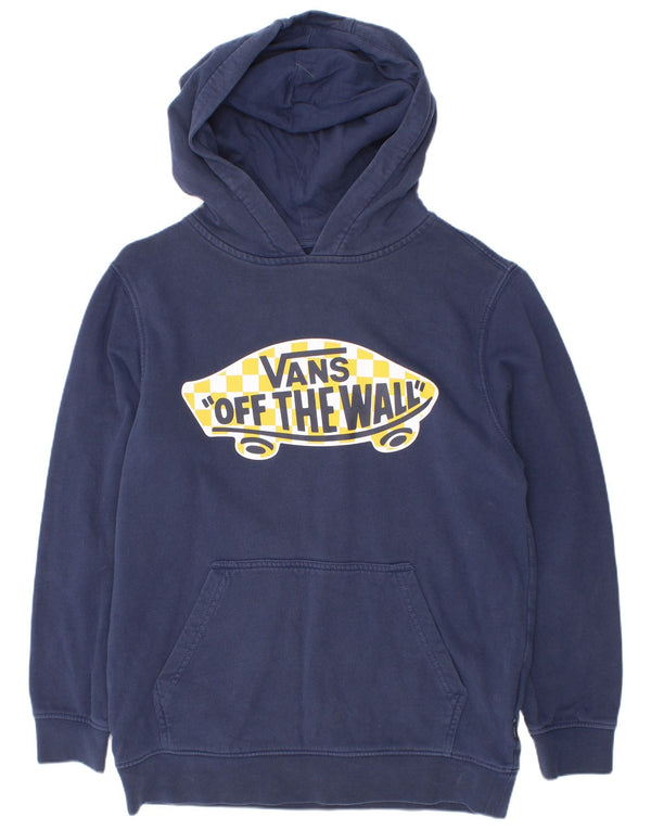 Vans Boys Graphic Hoodie Jumper 10-11 Anos Médio Azul Marinho Algodão