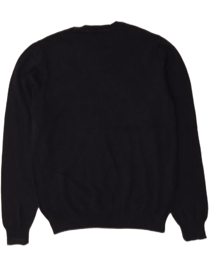 Suéter masculino Marks & Spencer Blue Harbor com gola redonda, azul marinho médio