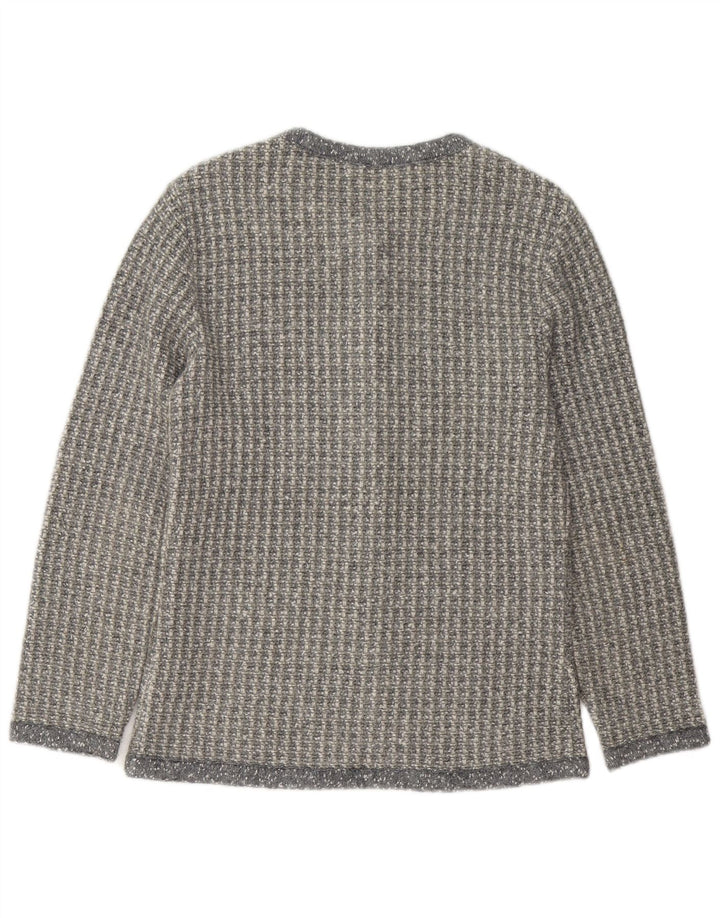 Suéter feminino Penny Pull Cardigan UK 16 grande cinza acrílico