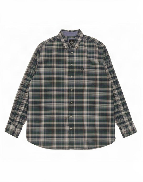 Camisa masculina Bugatti tamanho 41/42 xadrez verde grande