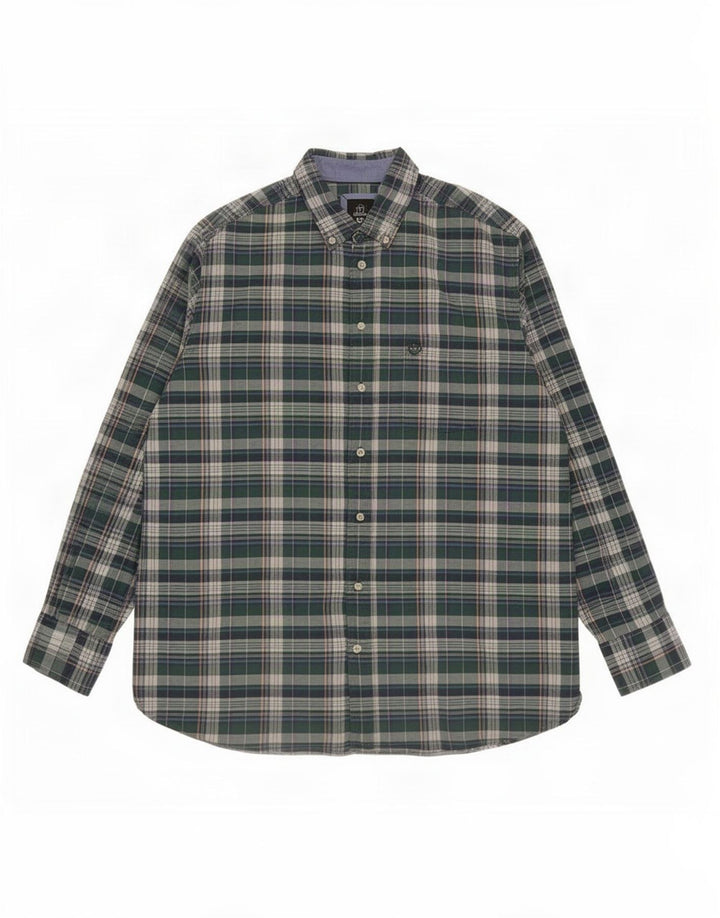 Camisa masculina Bugatti tamanho 41/42 xadrez verde grande
