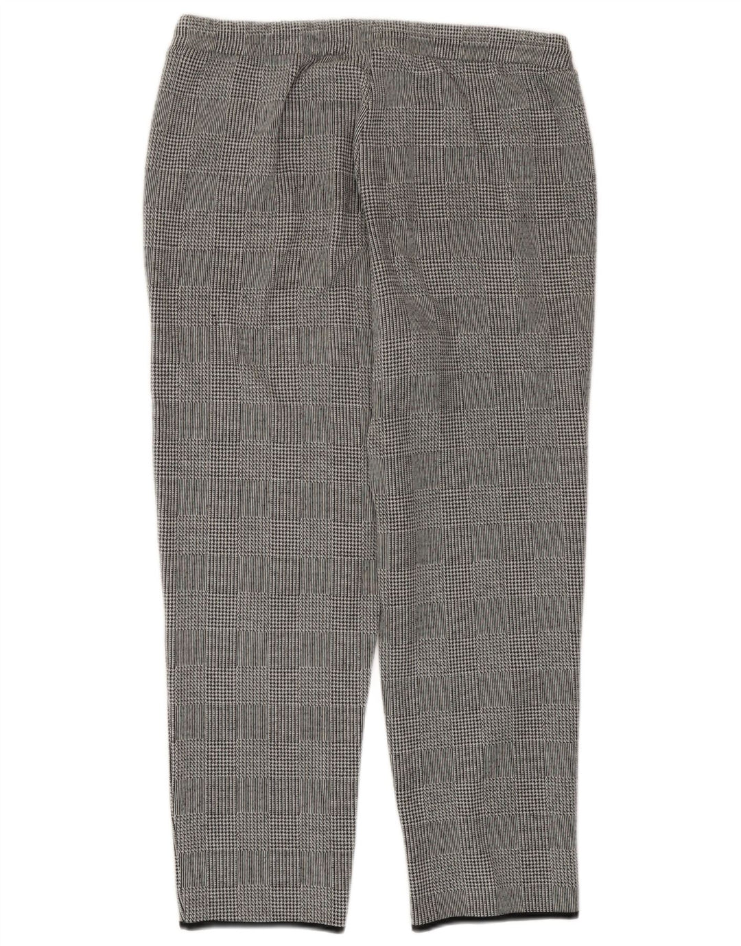 Calça de treino feminina Zara UK 12 cinza médio Houndstooth