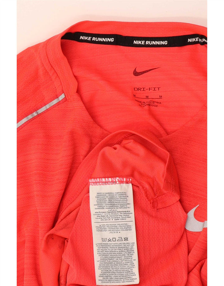 Camiseta Nike Masculina Dri Fit Top Médio Listrado Vermelho Poliéster
