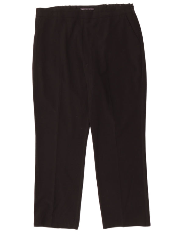 Calça feminina Marks & Spencer Slim Suit UK 16 grande W34 L28 preta
