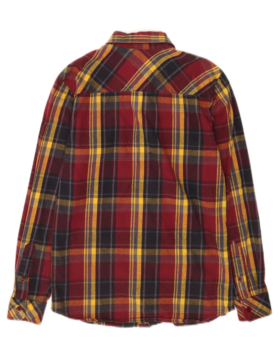 Camisa masculina de flanela Rip Curl pequena xadrez vermelha