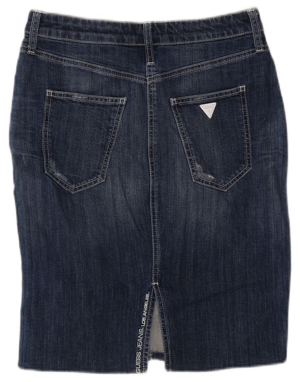 Saia jeans feminina Guess W28 azul médio