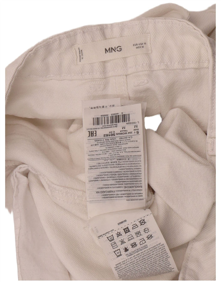 Saia jeans feminina manga média W30 algodão branco
