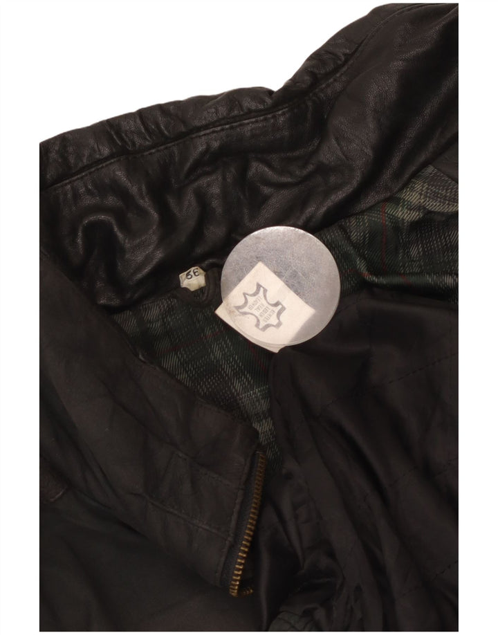 Jaqueta de couro masculina vintage EU 56 3XL couro preto