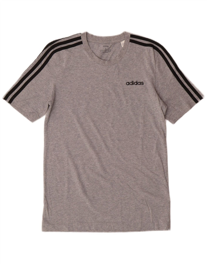 Camiseta Adidas Masculina Graphic Top Pequeno Algodão Cinza