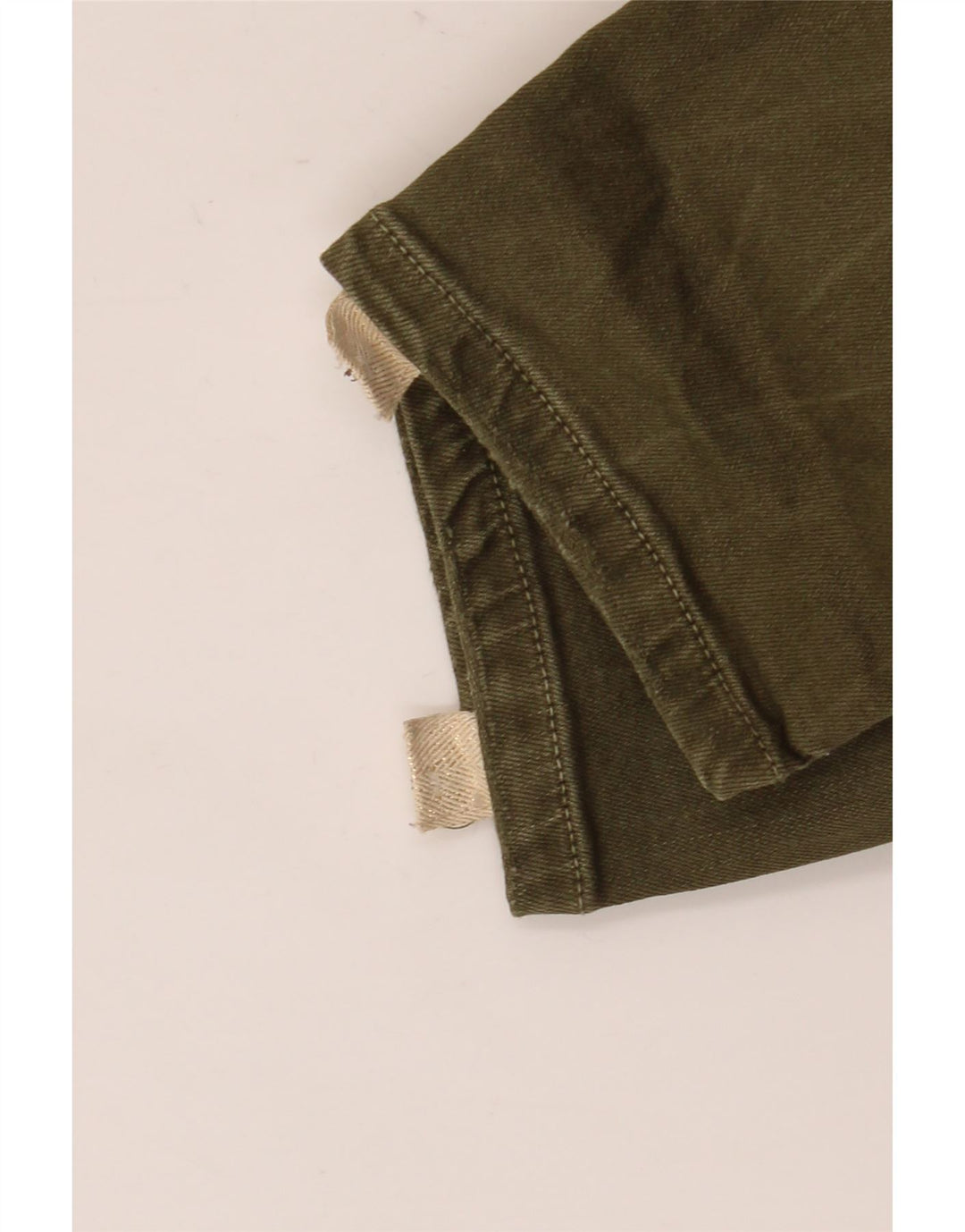 Zara Jeans feminino slim EU 40 médio W30 L27 cáqui colorblock