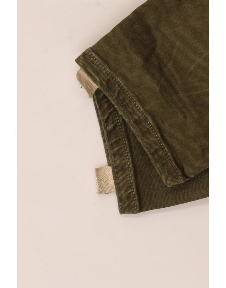 Zara Jeans feminino slim EU 40 médio W30 L27 cáqui colorblock