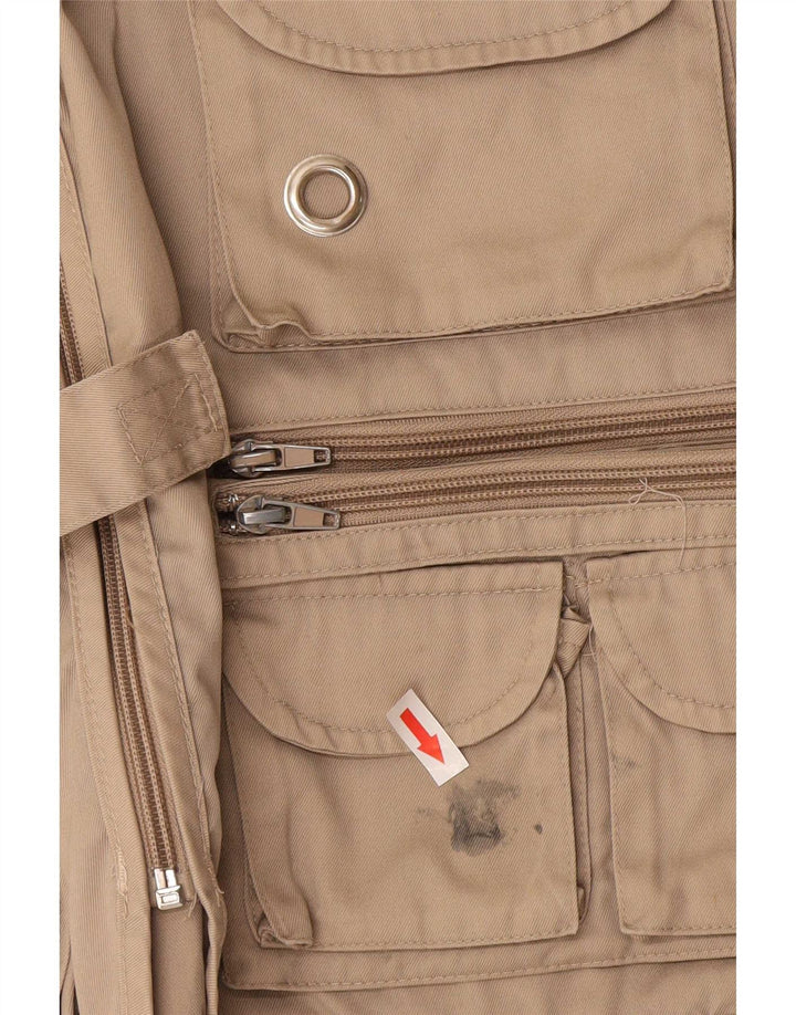 Jaqueta utilitária masculina vintage UK 40 grande bege
