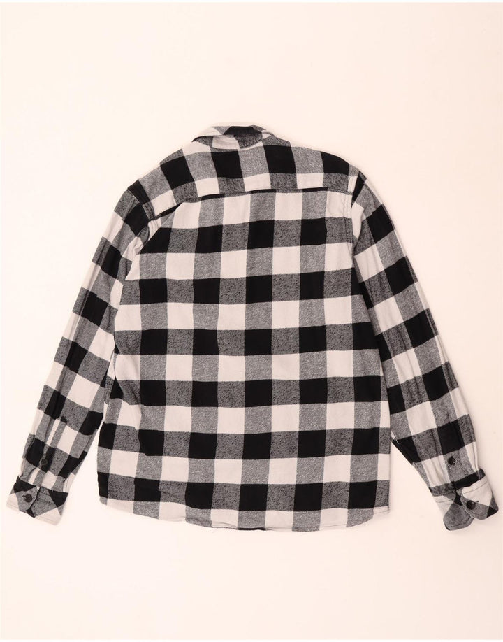 Camisa masculina de flanela Dickies grande de algodão preto