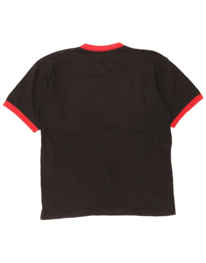 Camiseta masculina Fila top pequeno algodão colorblock preto