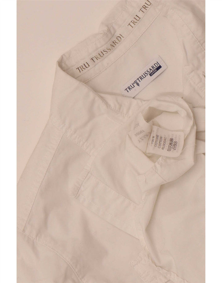 Camisa gráfica Trussardi Boys 8-9 anos algodão branco