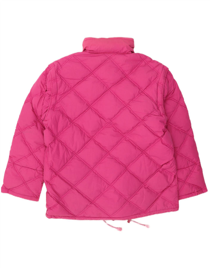 Jaqueta acolchoada reversível com capuz masculino Dolomite UK 42 XL poliéster rosa