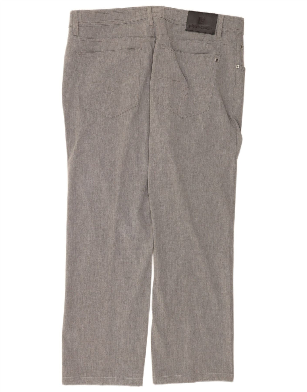 Pierre Cardin Calça masculina reta casual W40 L30 cinza poliéster