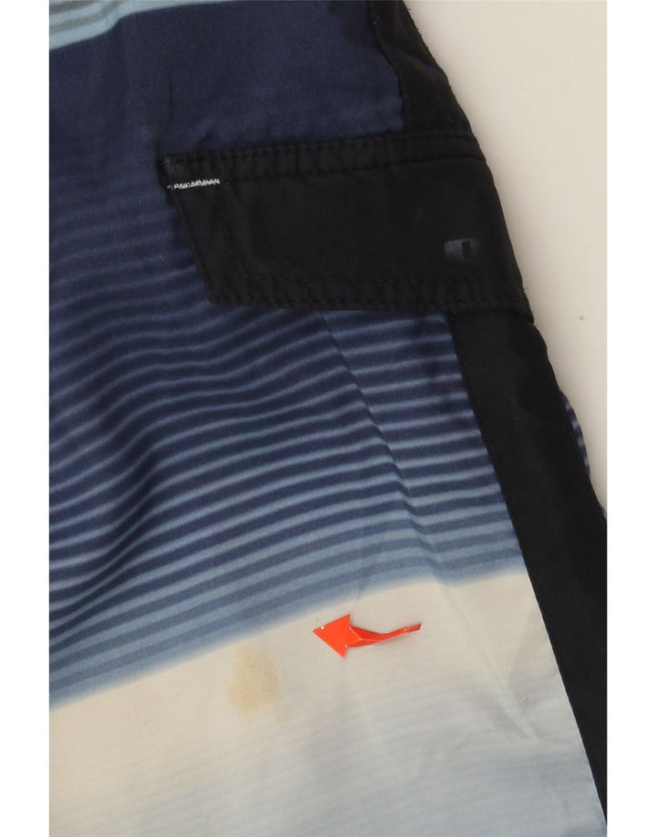 Shorts de natação masculino OAKLEY médio listrado azul