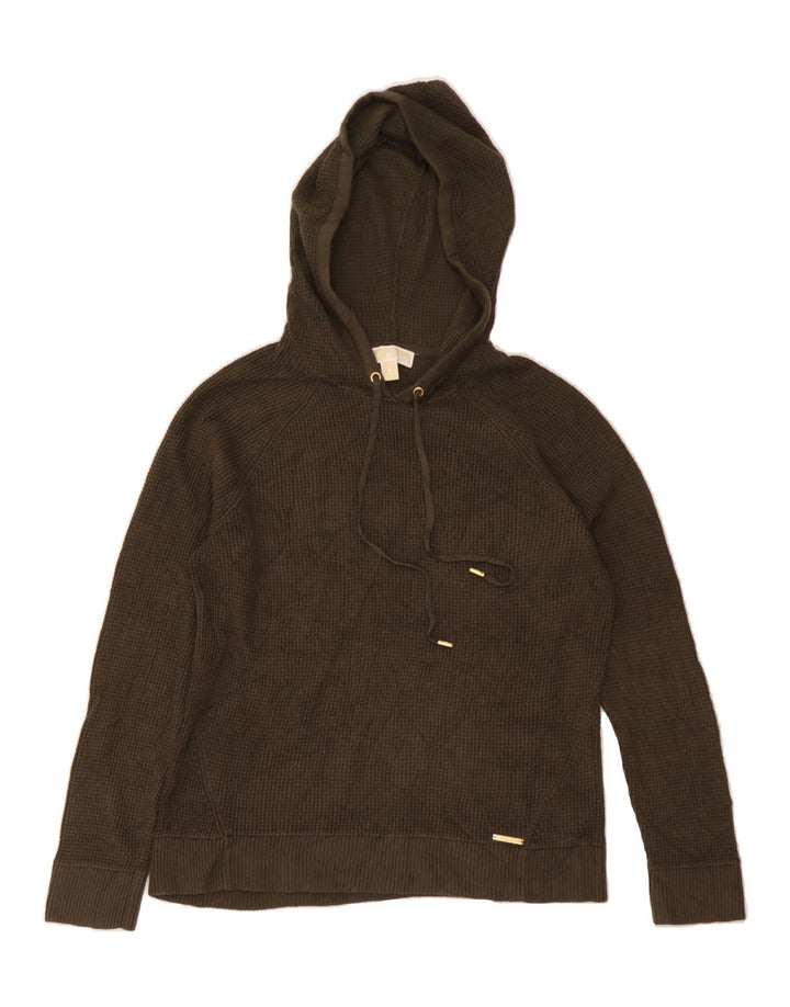 MICHAEL KORS Womens Hoodie Jumper UK 14 Medium Green Cotton Vintage Michael Kors and Second-Hand Michael Kors from Messina Hembry 