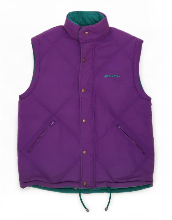 Colete acolchoado reversível masculino Lotto UK 40 poliéster roxo grande