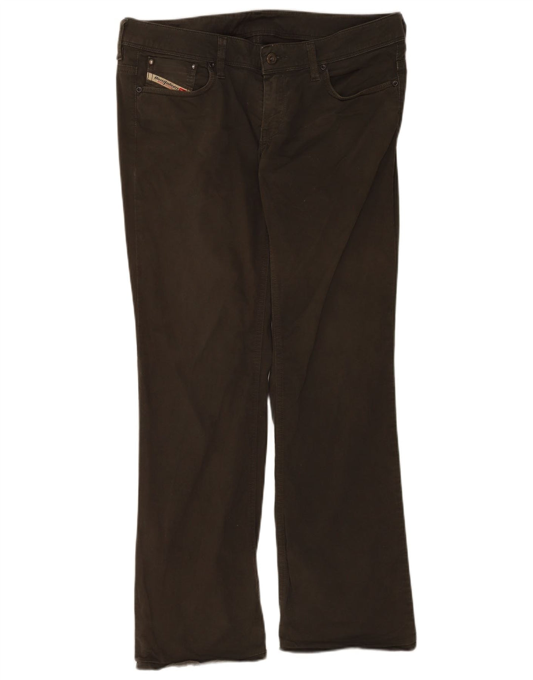 Jeans feminino Diesel Bootcut W33 L30 algodão cáqui