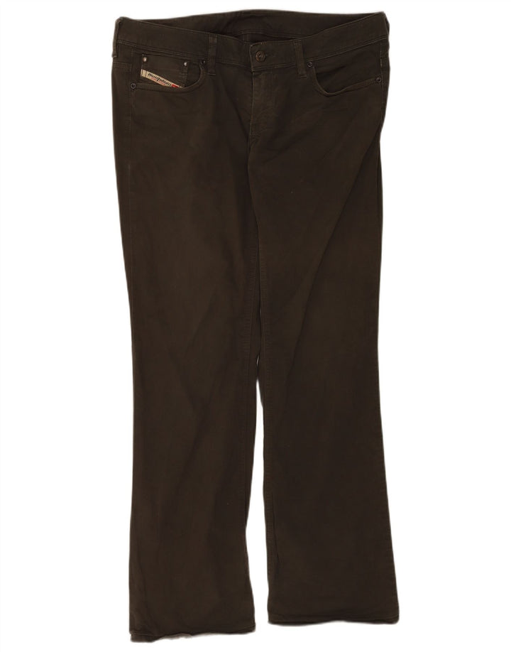 Jeans feminino Diesel Bootcut W33 L30 algodão cáqui