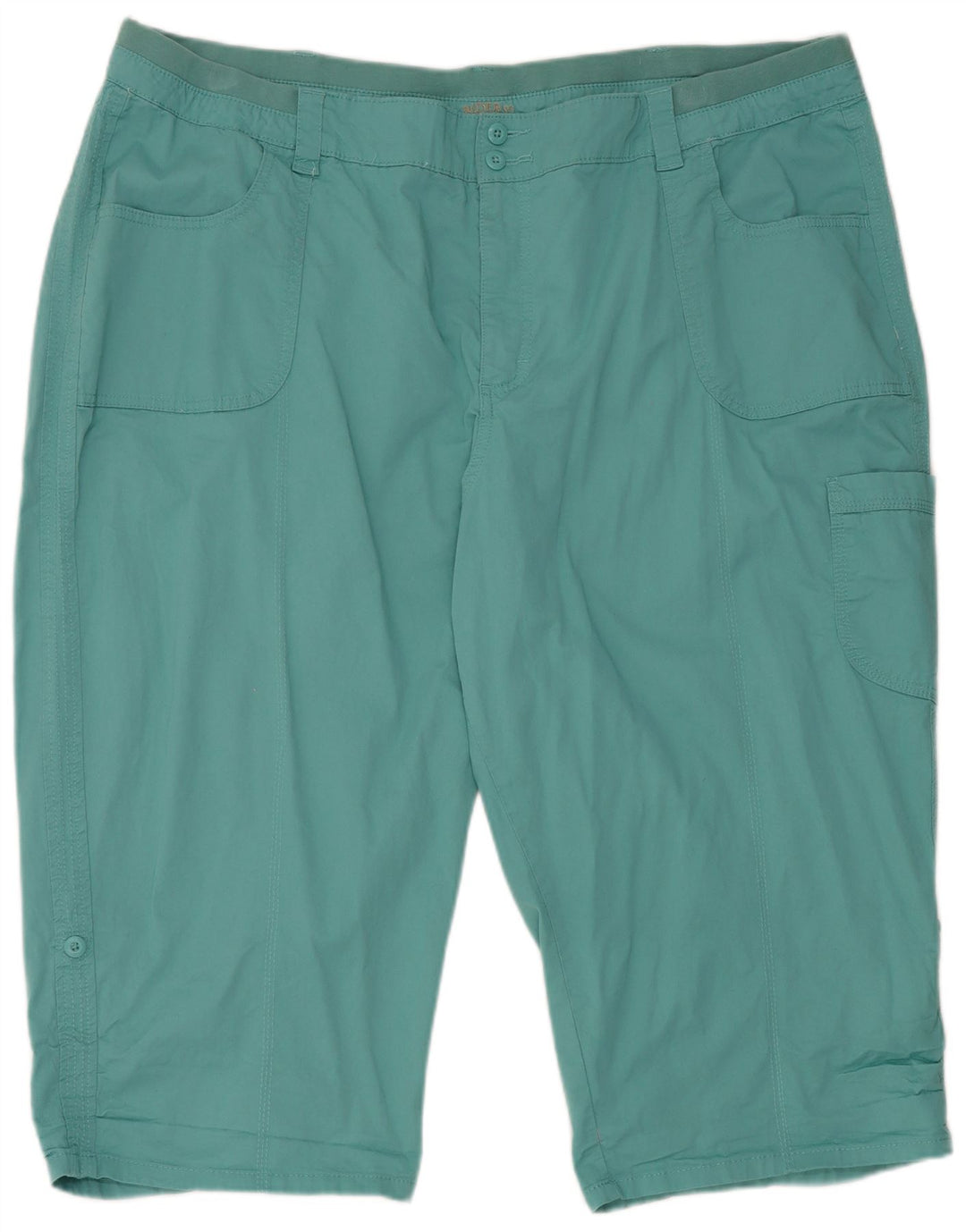 Lee Womens Riders Cargo Shorts US 26 5XL W46 Algodão Azul