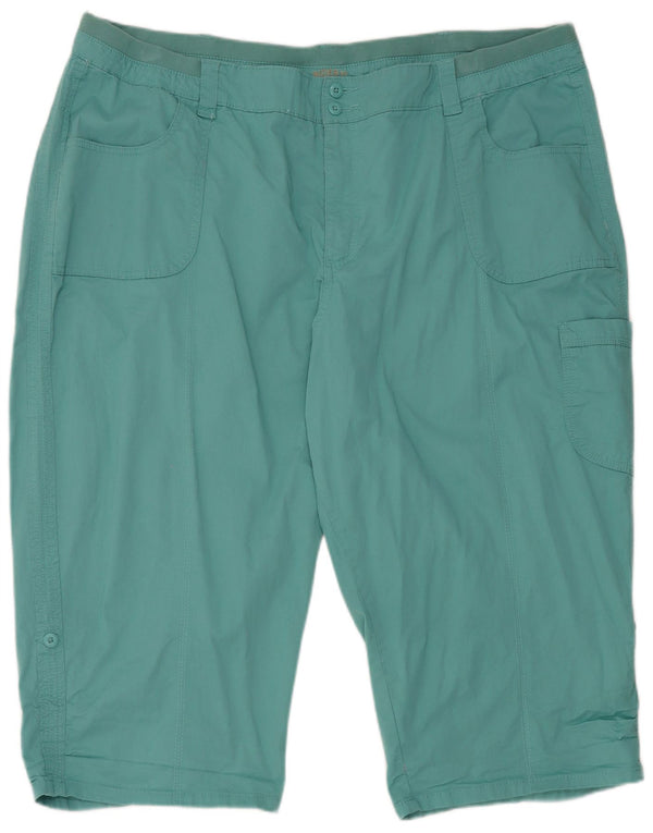 Lee Womens Riders Cargo Shorts US 26 5XL W46 Algodão Azul