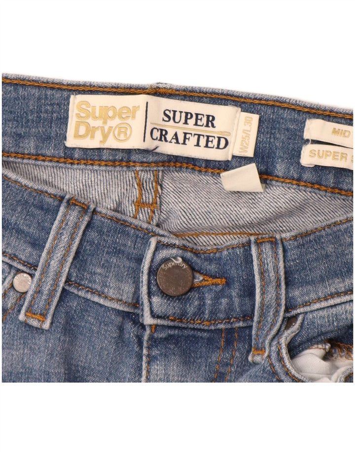 Jeans super skinny feminino SUPERDRY cintura média W25 L28 algodão azul