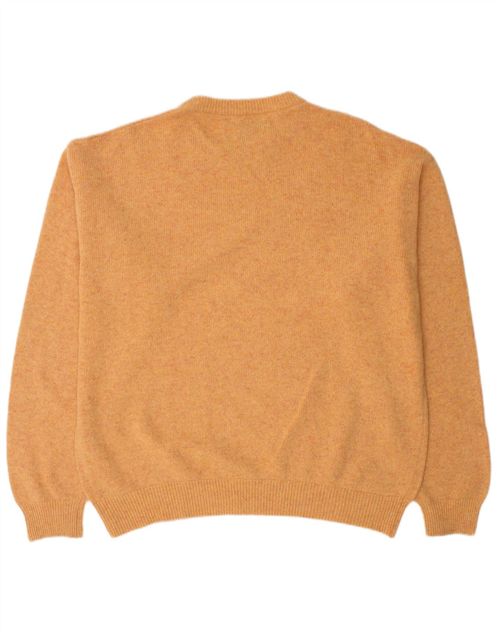 Suéter masculino Marlboro Classics com gola redonda, grande lã laranja