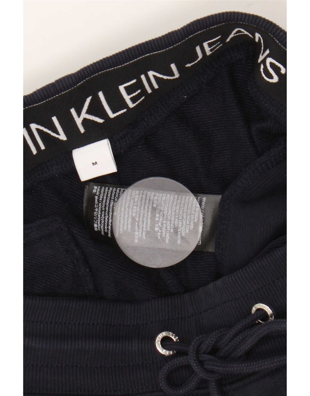 Calvin Klein Mens Calças de treino Joggers Médio Algodão Azul Marinho