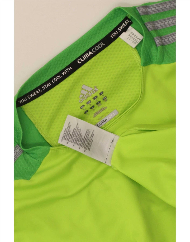 Adidas Mens Climacool Vest Top Grande Verde Colorblock Poliéster