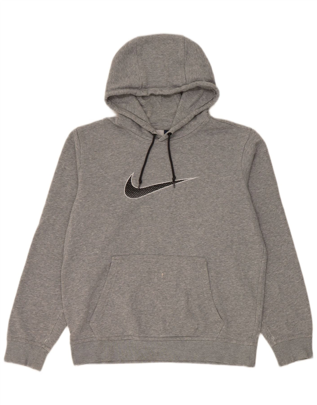 Jumper com capuz gráfico masculino Nike médio cinza algodão