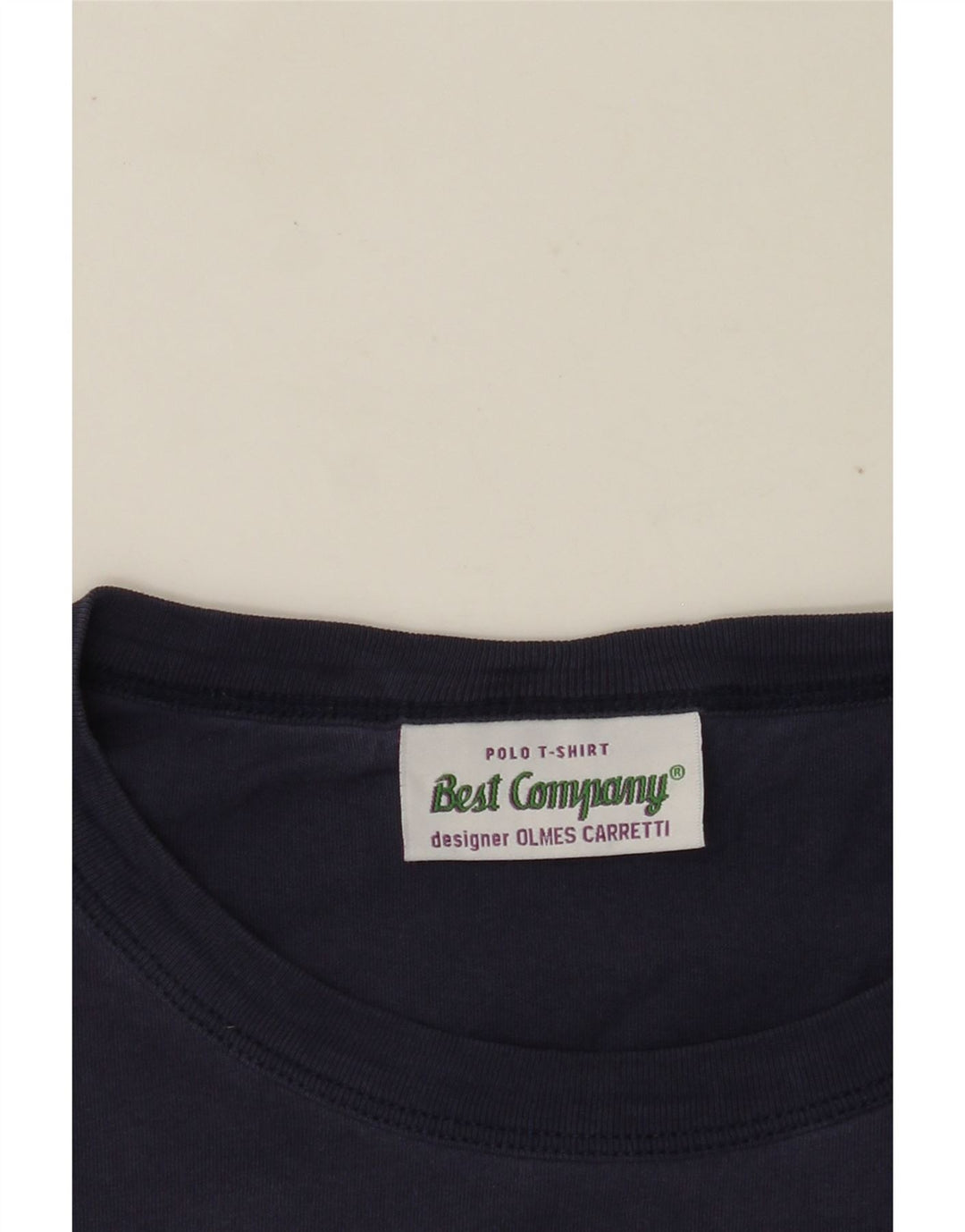 Camiseta gráfica masculina BEST COMPANY pequena azul marinho