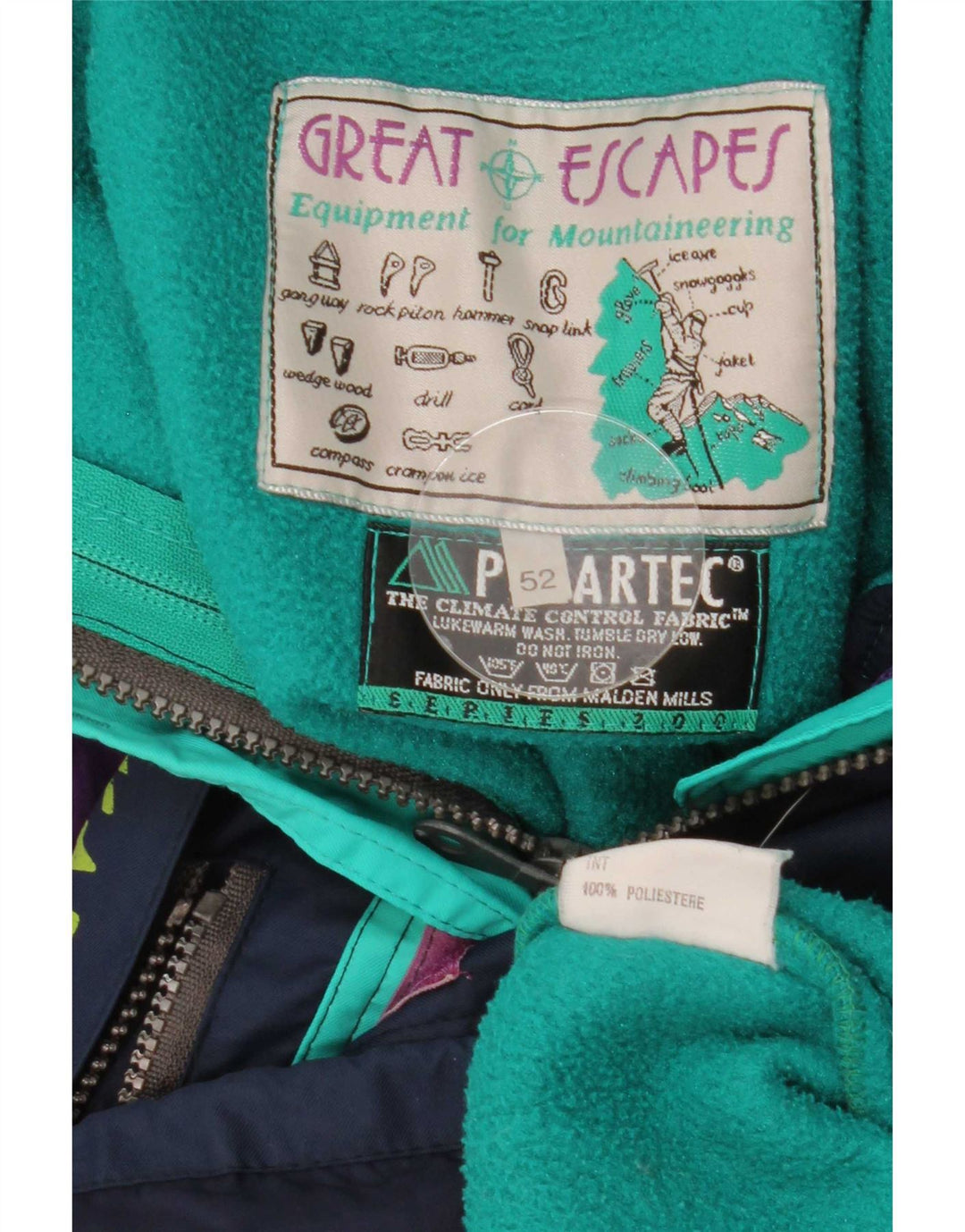 Jaqueta de esqui masculina Great Escapes Polartec Graphic IT 52 XL azul marinho