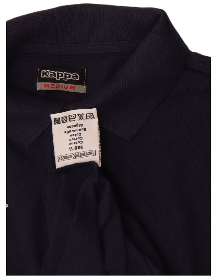 Camisa polo masculina Kappa de algodão azul marinho médio