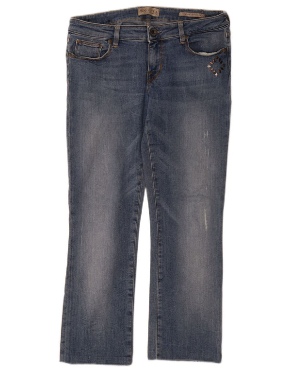 Guess Feminino Starlet Bootcut Jeans W28 L25 Azul Algodão