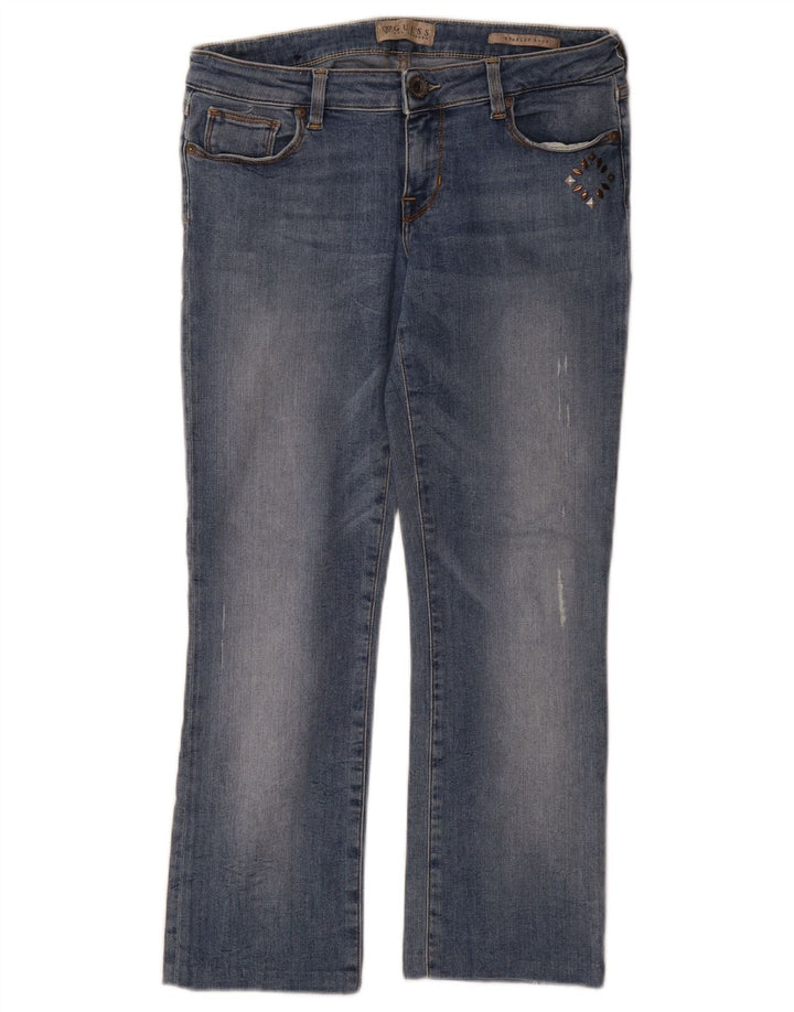 Guess Feminino Starlet Bootcut Jeans W28 L25 Azul Algodão