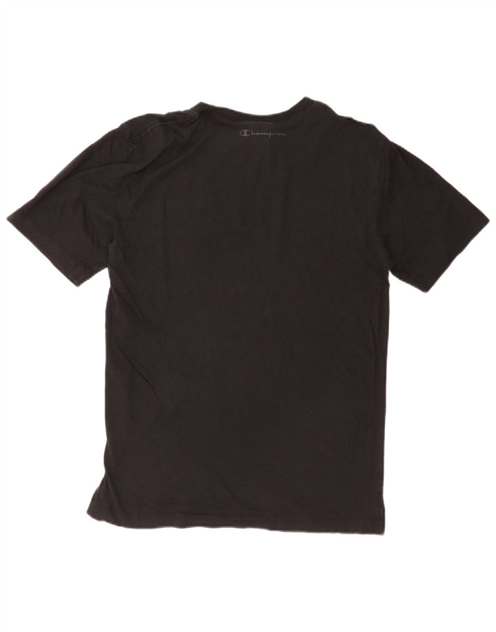 Camiseta masculina Champion pequena de algodão preto