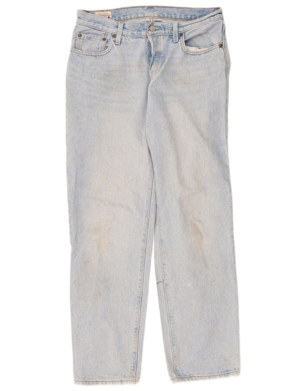 Calça jeans feminina Levi's 501 Straight W28 L30 azul algodão