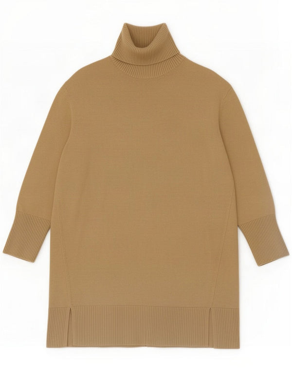 Hugo Boss Vestido feminino manga 3/4 Reino Unido 16 Algodão bege grande