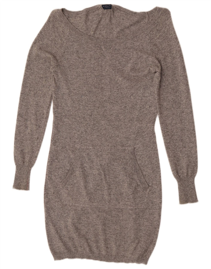Vestido jumper feminino Playlife Reino Unido 10 pequeno cinza