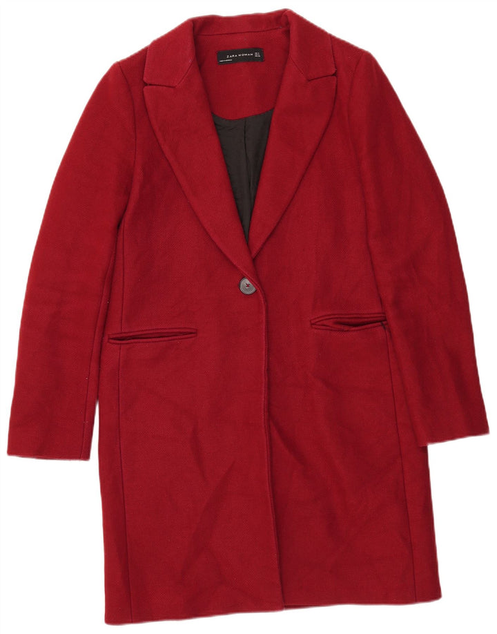 Sobretudo feminino Zara UK 12 vermelho médio