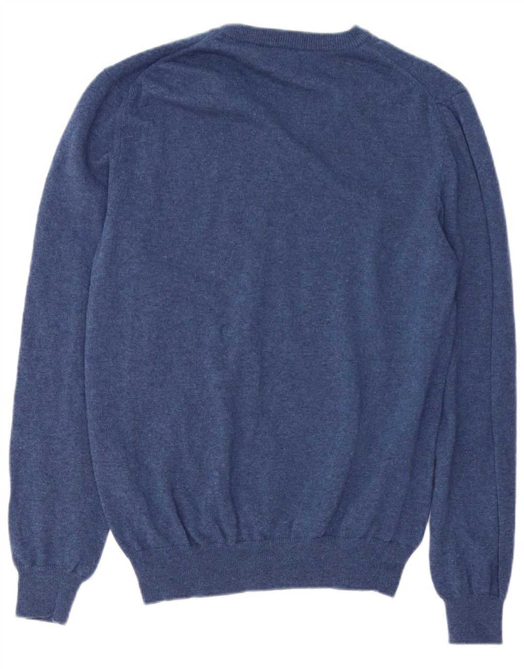 Suéter masculino Gant com decote em V grande lã azul marinho